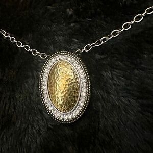 Gold and Silver Pendant Necklace